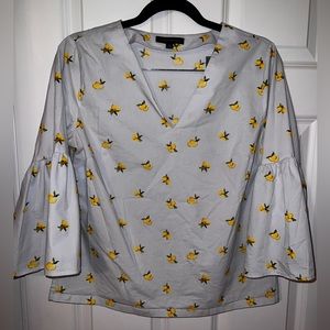 Cotton Lemon Printed Banana Republic Top